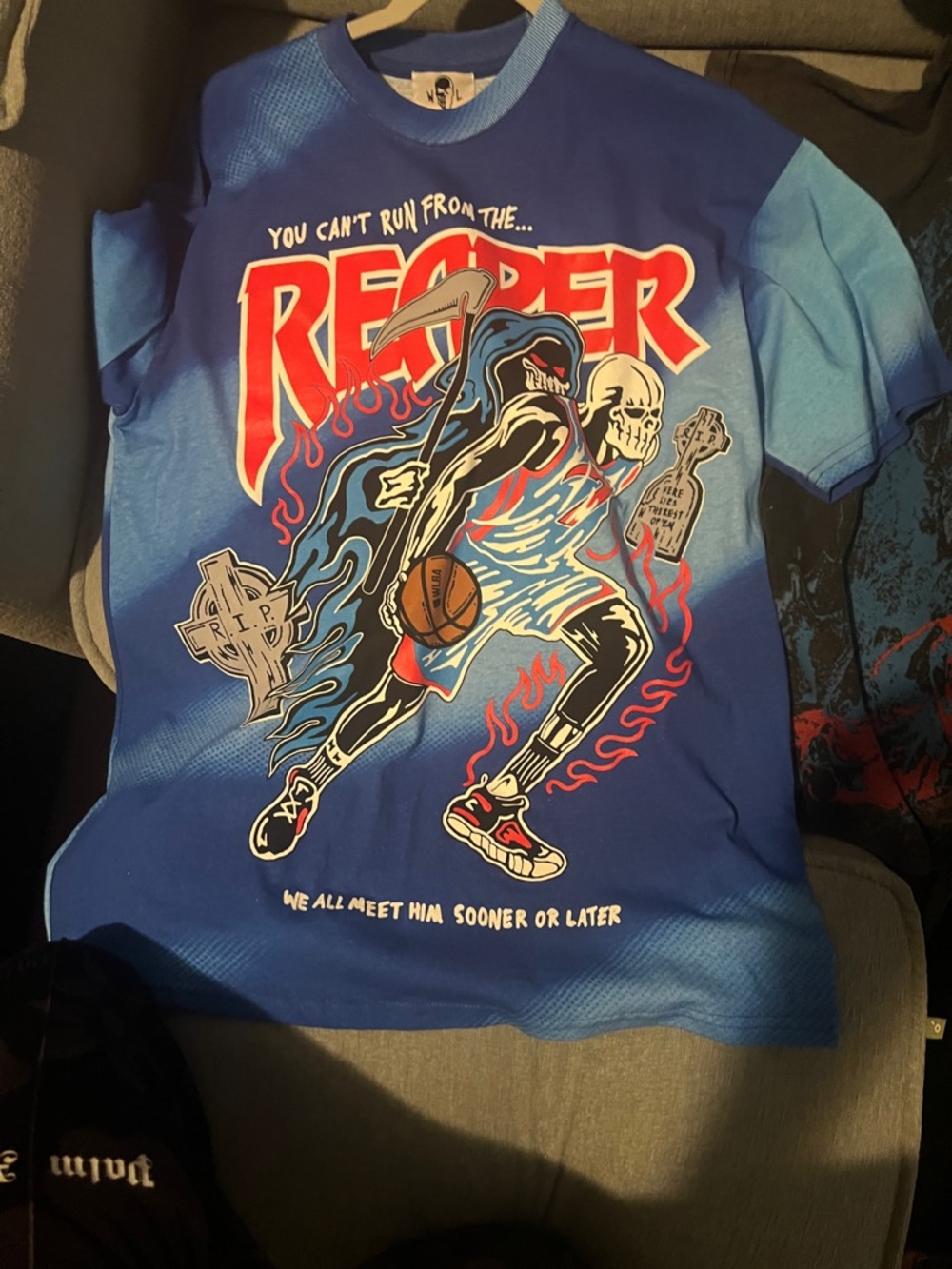 Blue Reaper Graphic Short-Sleeve Tee for MEN